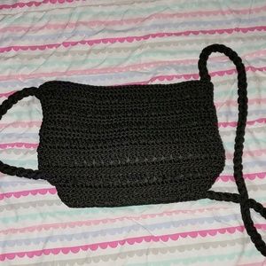 Black Crocheted Handbag Super Cute!!